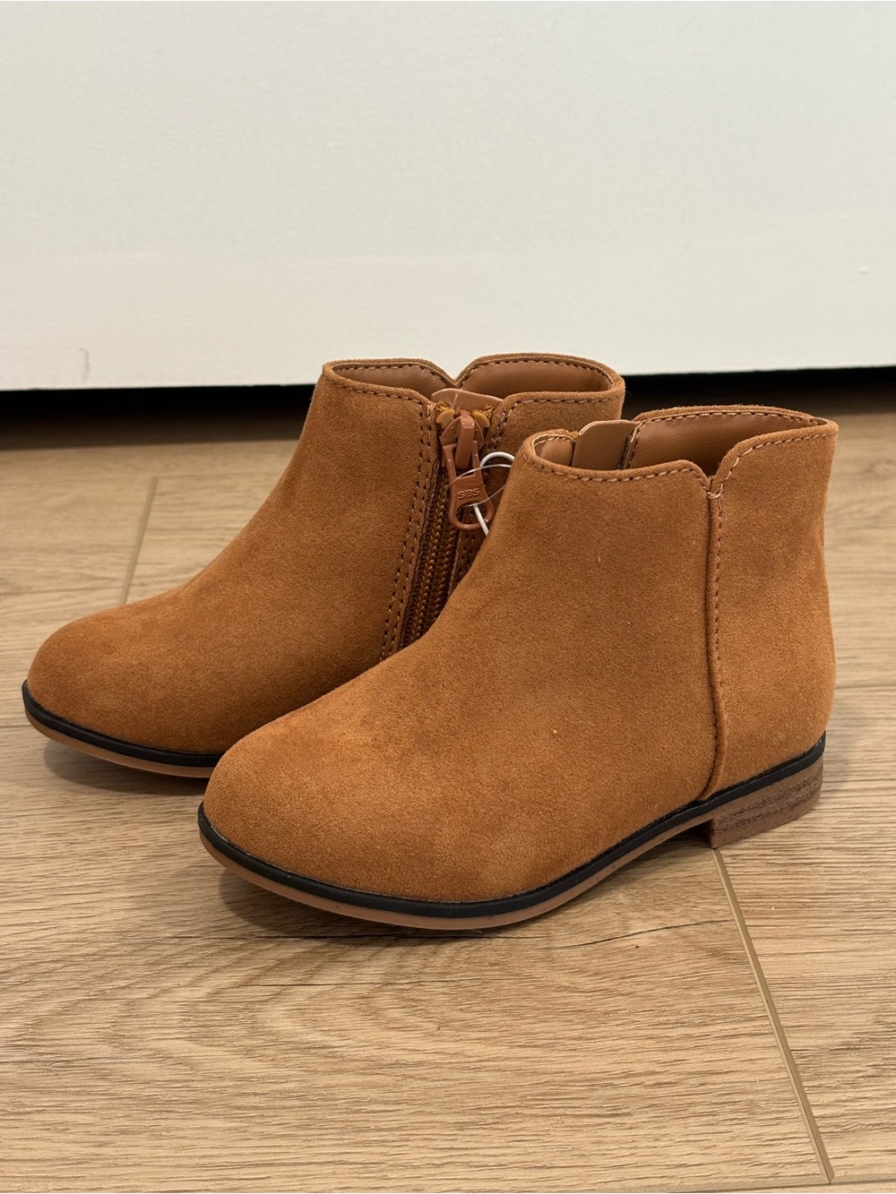 Cat & Jack Toddler Girls Tan Suede Ankle Boots